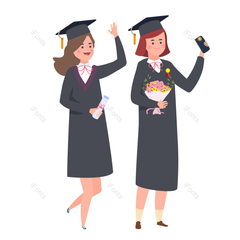 毕业季图片,女生元素,毕业典礼PNG,大学毕业免抠素材